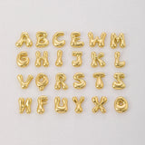 Bubble Letter Initial Pendant Necklace