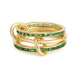 Multilayer Connecting Cubic Zirconia Ring