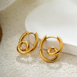 Round Spiral Hoop Earrings