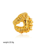 Lava Texture Chunky Twisted Ring