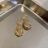 Gold Square Zircon Studs