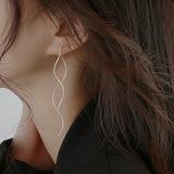 Black Tassel Drop Earrings