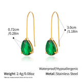 Multi Colour Teardrop & Pearl Drop Earrings