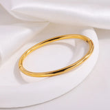 Gold Hollow Bangle Bracelet