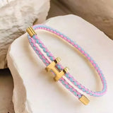 Braided Bracelet with Gold Accent