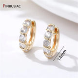 Gold-Plated Round Hoop Earrings