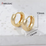 Gold-Plated Round Hoop Earrings