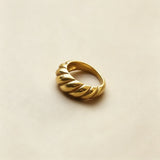 Twisted Gold Band Ring