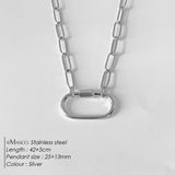 Oval Turnbuckle Choker Necklace