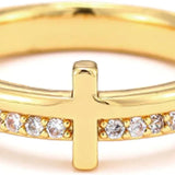 CZ Cross Stacking Ring