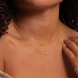 Layered Thin Chain Necklace Set