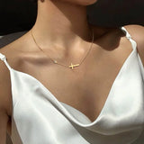 Vintage Gold Cross Pendant Necklace