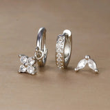 Bloom Crystal Drop Earring Set