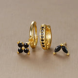 Bloom Crystal Drop Earring Set