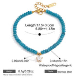 Natural Stone Star & Heart Beaded Bracelet