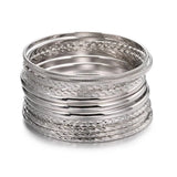 Cuban Chain Bracelet Set (12-Piece)