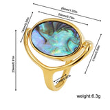 Abalone Shell Statement Ring