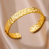 Gold Cuff Bangle Bracelet