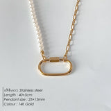 Oval Turnbuckle Choker Necklace