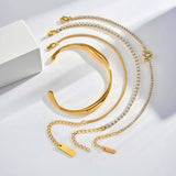 Heart CZ Snake Chain Bracelet