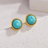 Bohemia Turquoise Small Stud Earrings