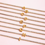 Initial Letter Zircon Bangle