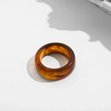 Colorful Acrylic Resin Ring Set