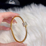 Gold-Plated Statement Bangle