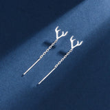 Black Tassel Drop Earrings