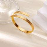 Gold Cuff Bangle Bracelet