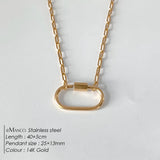 Oval Turnbuckle Choker Necklace