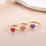 Pink Enamel Heart Ring