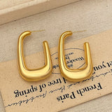 Exaggerated Hollow U-Shape Large Hoops