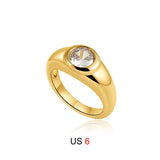 Vintage Sparkle Zircon Chunky Ring