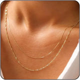 Layered Thin Chain Necklace Set