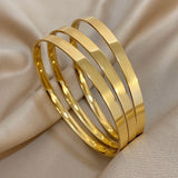 18K Gold-Plated Bangle Set (3-Piece)