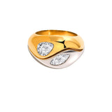 Cubic Zirconia Teardrop Stacking Ring