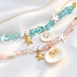 Starfish & Shell Beaded Bracelet