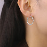 Gold-Plated Geometric Hoop Earring