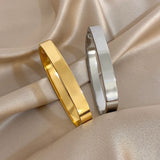 Square-Edge Stainless Steel Bangle