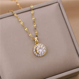 Crystal Cluster Pendant Necklace