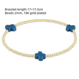 Cross Charm Beaded Bracelet
