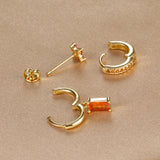 Gemma Floral Crystal Earring Set
