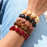 Multicolour Heart Resin Beaded Bracelet