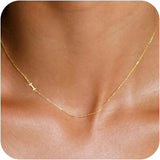 Sideways Initial Choker Necklace