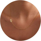 Sideways Initial Choker Necklace