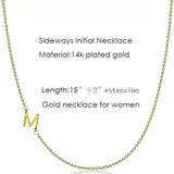 Sideways Initial Choker Necklace