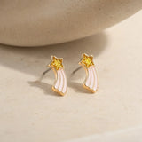 Summer Flower Zircon Stud Earrings