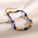 Blue Natural Stone Beaded Bracelet