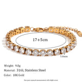 Cubic Zircon Tennis Chain Bracelet